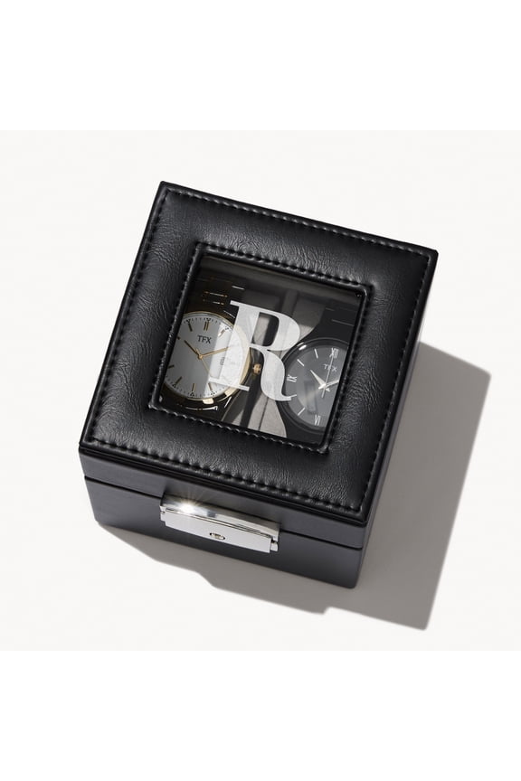 Vegan Leather 2 Slot Watch Box, R