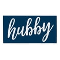 thumbnail image 1 of Personalization Mall Wifey & Hubby 30x60 Beach Towel, Hubby, Navy, 1 of 2