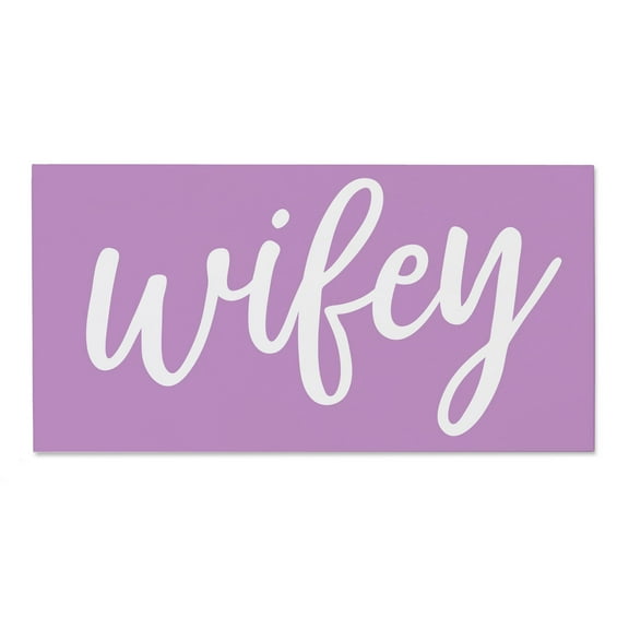 Personalization Mall Wifey & Hubby 30x60 Beach Towel, Wifey, Purple
