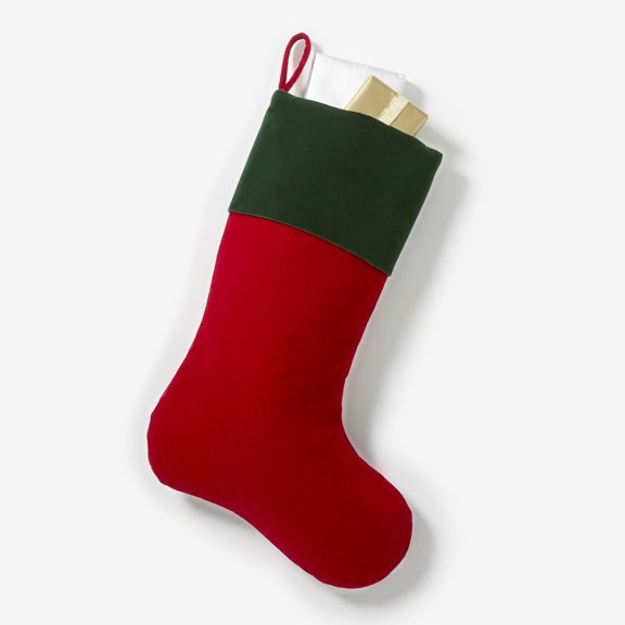 Personalization Mall Yuletide Elegance Velvet Stocking - Red