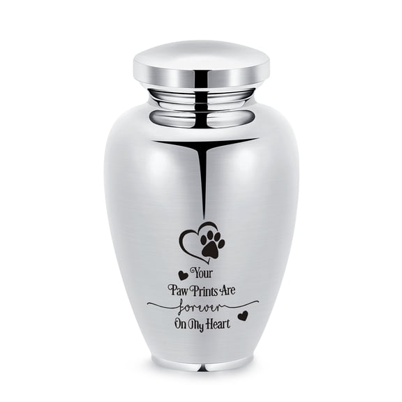 Personalize 14*24cm Your Paw Prints Are Forever in My Heart Stainless Steel Cremation Jewelry for Dog Cat Ashes Keepsake Pet Memory Urn Large Capacity