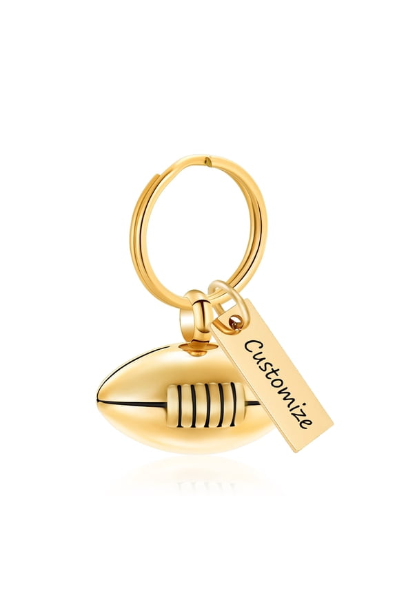 Personalize American Football Cremation Urn Necklace for Ashes for Men Memorial Ashes Holder Rugby Keepsake Pendant Stainless Steel Mens Ashes Keepsake Memorial Jewelry