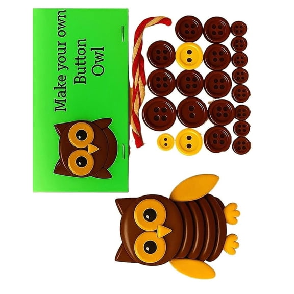 Personalize Button Art Set Beginner Friendly Craft Activity With All Necessary Tool for Home Decoration Button Craft Set