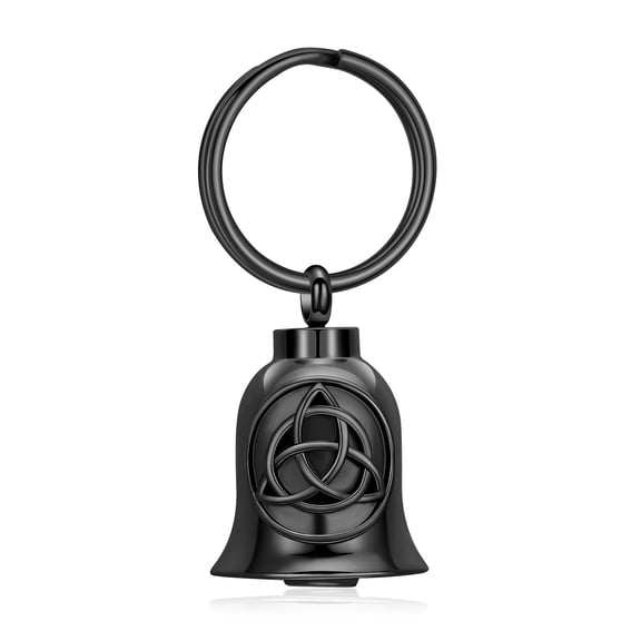 Personalize Circle of Life Kate Knot Print Ringing Bell Urn Pendant Memory Keyring for Cremation Ashes Holder Memorial Jewelry Keychain