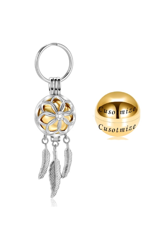 Personalize Cremation Jewelry Dream Catcher Urn Keychain for Ashes Human Pet Ashes Keyring Keepsake Mini Urns For Ashes