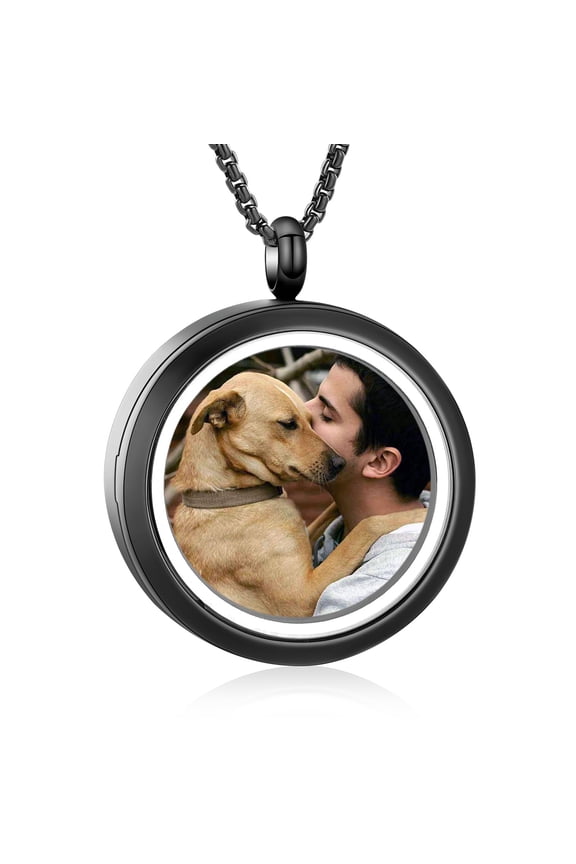 Personalize Cremation Locket Necklace For Ashes Of Loved One Carry Photo Glass Memorial Urn Jewelry 316L Stainless Steel Keepsake Gifts