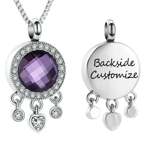 Personalize Crystal Dreamcather Cremation Jewelry for Ashes - Dreamcather Pendant Memorial Urn Necklace Ashes Holder Stainless Steel Keepsake Gift