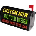 thumbnail image 1 of Personalize Custom Addess Mailbox Covers, Add Photo Picture Name Text Logo Unique Magnetic Post Box Cover Wraps for Garden Yard Decor Standard Size 21x18 Inches, 1 of 6