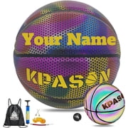Personalize Customized Basketballs, Customize Name, Logo, Text, Photos on Basketball, Official Size 7 29.5" & Size 6 28.5" & Size 5 27.5", Indoor Outdoor Leather Basketball Gifts