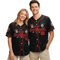 thumbnail image 1 of Personalize Disney Mickey And Minnie Couple Black Baseball Jersey, Custom Kid Youth Adult Disney Jersey Disney Valentines, 1 of 6