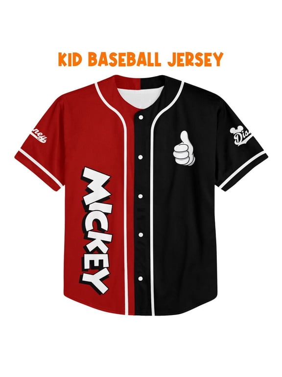 Personalize Disney Mickey Jersey, Disney Baseball Jersey Shirt, Cute Gifts For Fans Disney