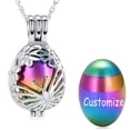 thumbnail image 1 of Personalize Flowers and Butterfly Cut Teardrop Urn Pendant Necklace for Cremation Ashes Keepsake Memorial Jewelry, 1 of 7