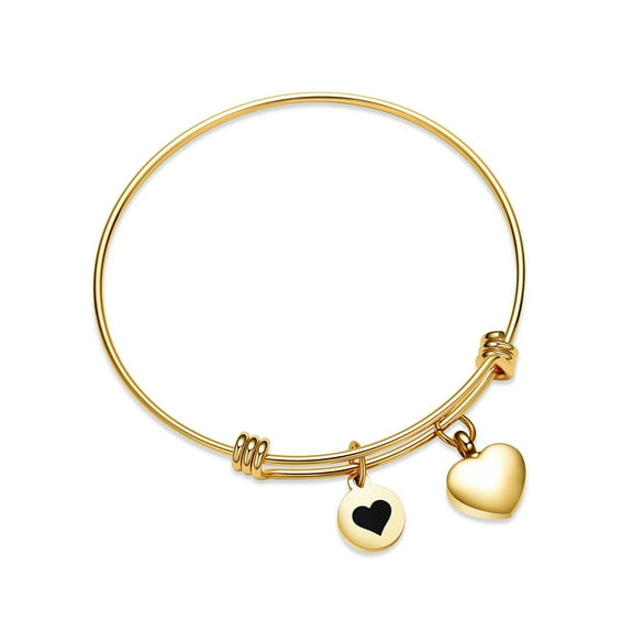 Personalize Heart Urn Locket Adjustable Stainless Steel Bangle  Funeral Urn Bracelet for Ashes  Keepsake Memorial Cremation Jewelry for Ashes