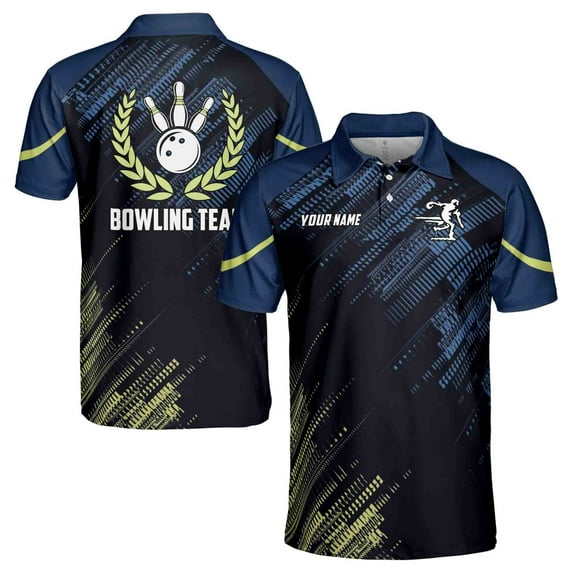 Personalize Men Bowling Shirt, Graphic Bowling Team 3D Polo Shirt Size S-5XL