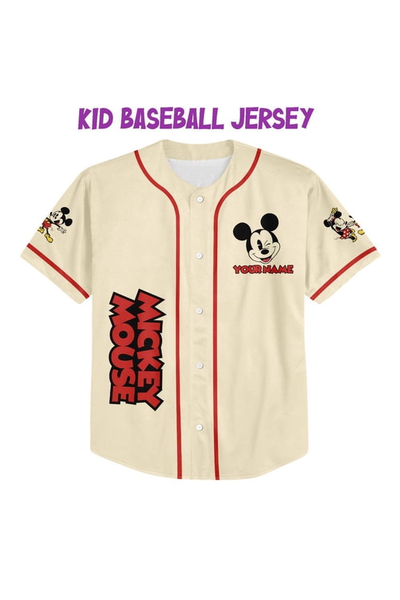 Personalize Mickey And Friends Jersey, Disney Baseball Jersey Shirt, Cute Gifts For Fans D