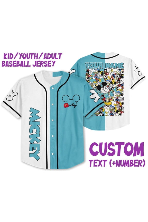 Personalize Mikey Disney Friends jersey, Disney Baseball Jersey Sports, Cute Gifts For Fan