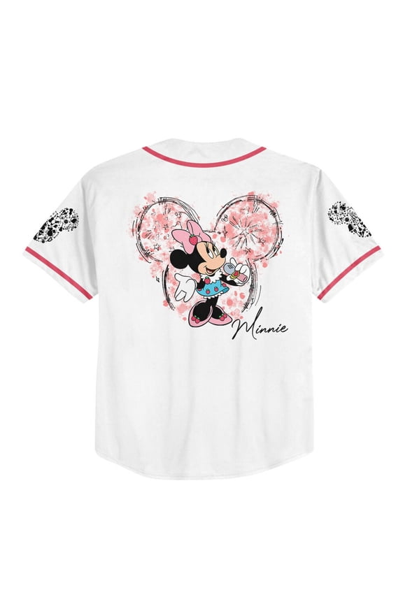 Personalize Minnie Music jersey, Disney Baseball Jersey Sports, Cute Gifts For Fans Disney