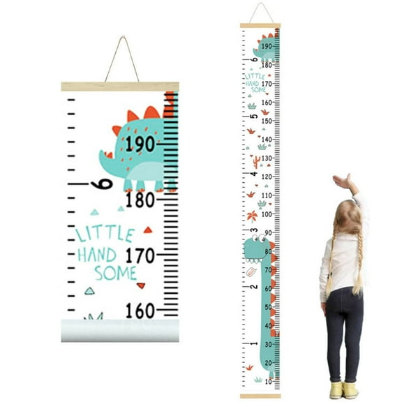 Personalize Name Growth For Kids Flower Canvas Height Ruler Removable Hanging Wall Ruler Measurement For Home Decoration Measuring Board Foldable Measuring ruler