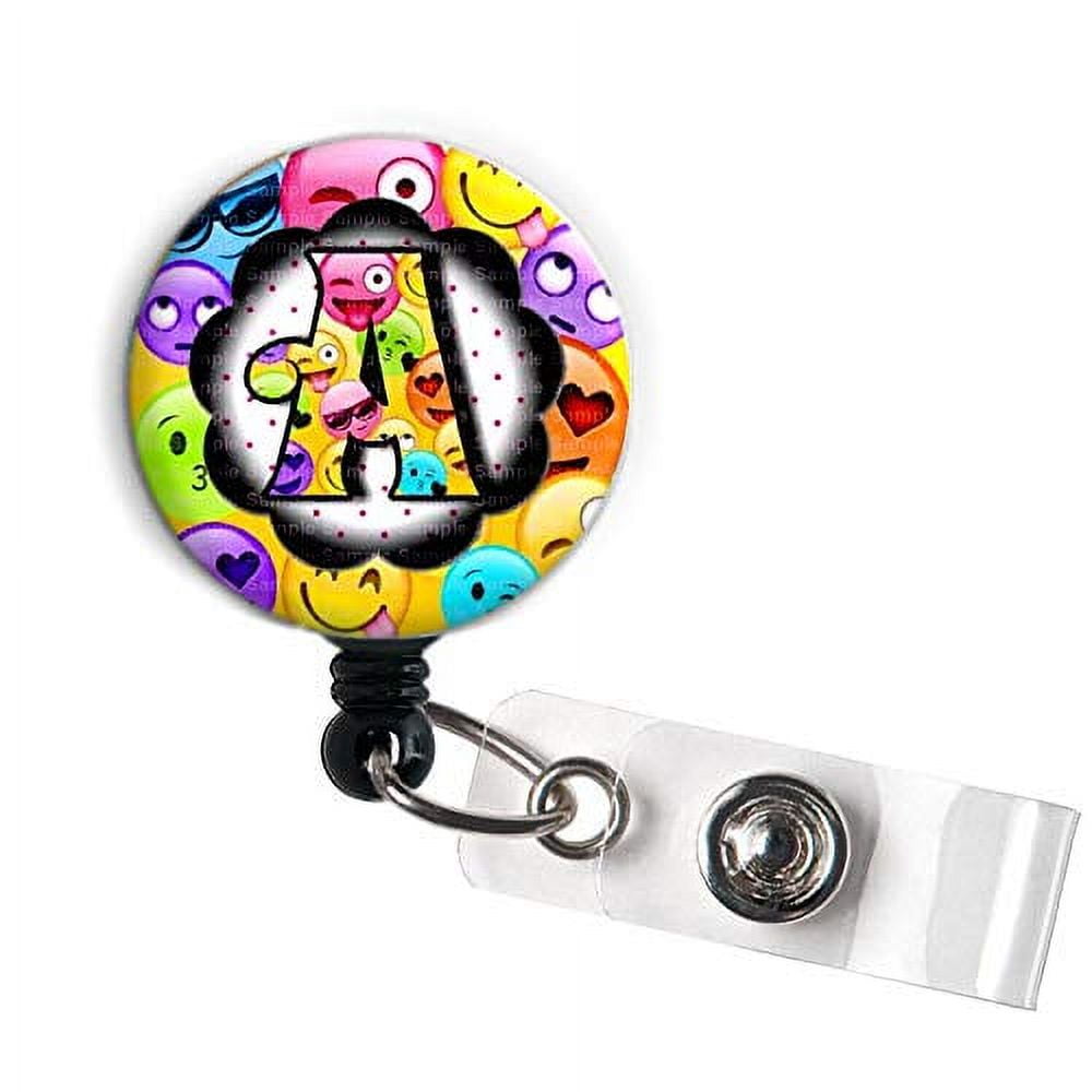 Personalize Name Initial Retractable Swivel Clip ID Badge Reel/Name