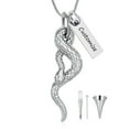 thumbnail image 1 of Personalize Serpent Necklace for Ashes of Loved One Memorial Cremation Jewelry for Ashes Holder Snake Urn Necklace Lockets for Ashes, 1 of 7