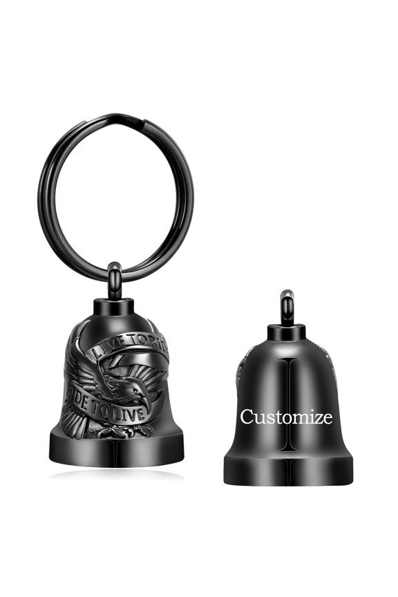 Personalize Soundable Eagle Bell Urn Pendant Cremation Jewelry for Ashes Holder Memory Keychain Human Pet Memorial Jewelry Keyring