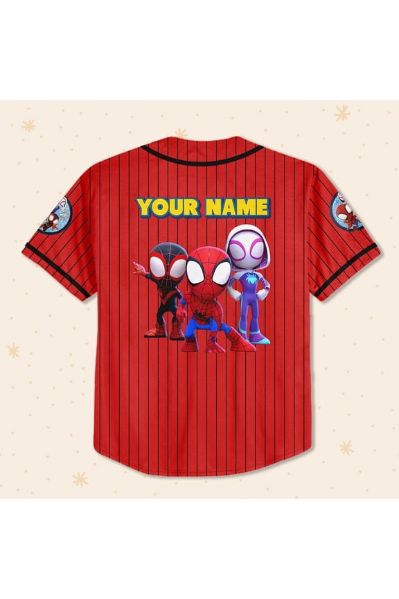 Personalize Spidey And His Amazing Friends Funny Spider Verse Baseball Jersey - Wonderment
