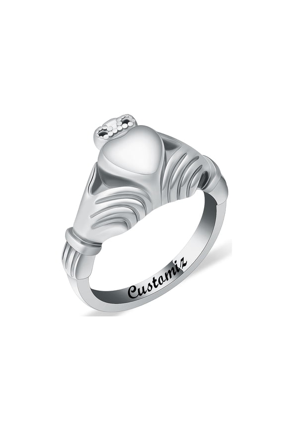 Personalize Stainless Steel Owl Love Heart Urn Locket Memorial Jewelry Cremation Jewelry for Ashes Keepsake Ring