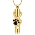 thumbnail image 1 of Personalize Stainless Steel Paw Print Cylinder Urn Pendant Necklace for Cremation Ashes Holder Necklace for Dog Cat Ashes Pet Memorial Jewelry, 1 of 7