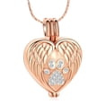 thumbnail image 1 of Stainless Steel Paw Print Heart Urn Pendant Cremation Jewelry for Dog Cat Ashes Urn Necklace Pet Memorial Jewelry Necklace that Opens inside, 1 of 7