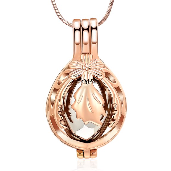 Personalize Stainless Steel Sunflower Egg Urn Pendant Cremation Jewelry for Ashes Holder Memory Necklace Memorial Jewelry