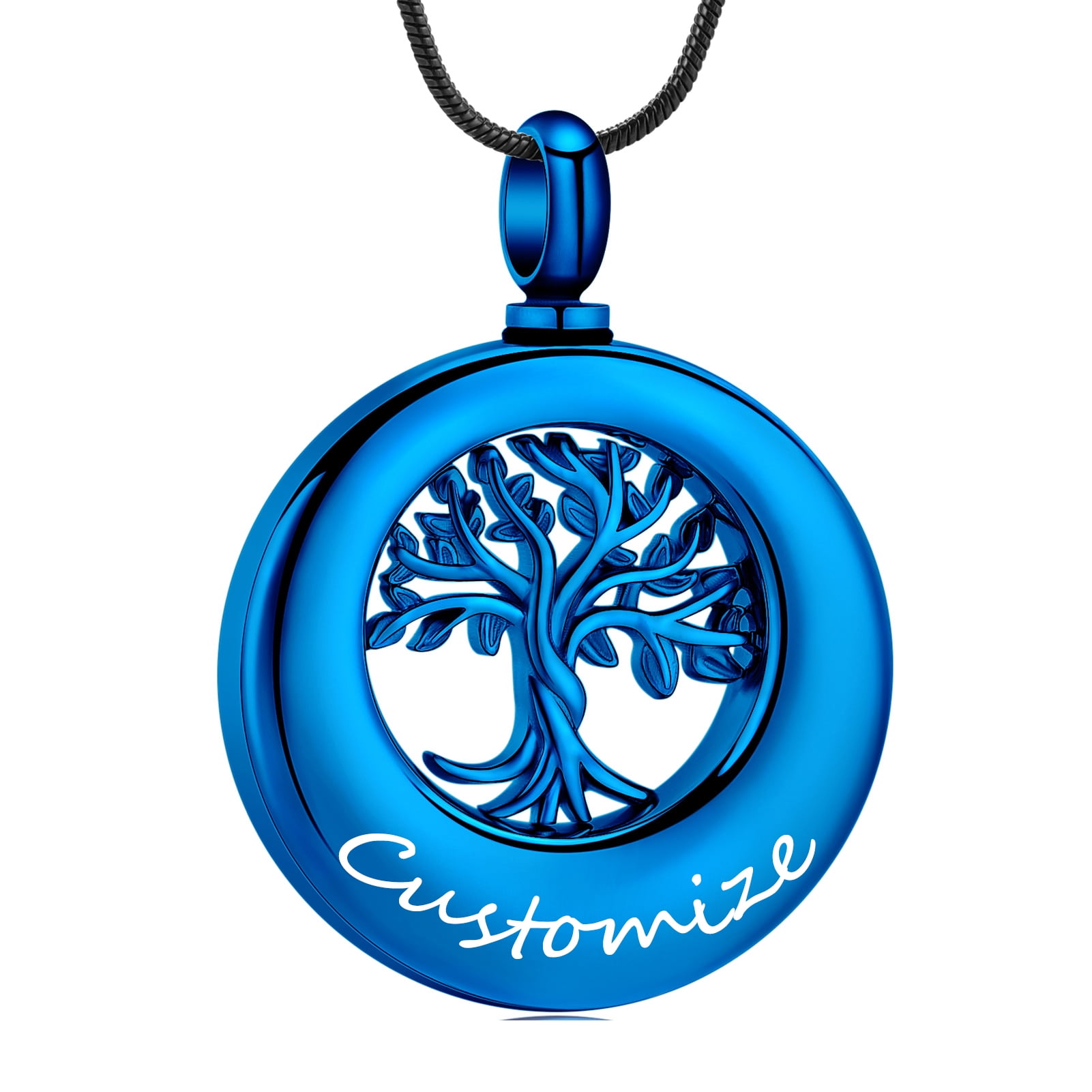 Personalize Stainless Steel Tree of Life Pendant Ashes Urn Pendant ...