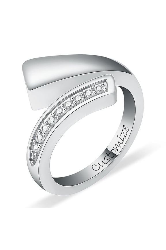Personalize Stainless Steel Urn Memory Ring for Cremation Ashes Keepsake Memorial Jewelry Finger Ring