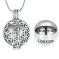 thumbnail image 1 of Personalize Tree of Life Ball Urn Necklace for Cremation Ashes Holder Memorial Jewelry Pendent for Ashes Perfume Dry Flowers, 1 of 6