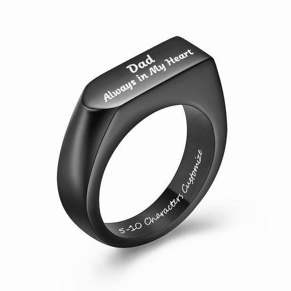 Personalize Wrench Urn Ring Memorial Cremation Jewelry for Ashes Holder Funeral Keepsake Finger Ring -Dad Always in My Heart