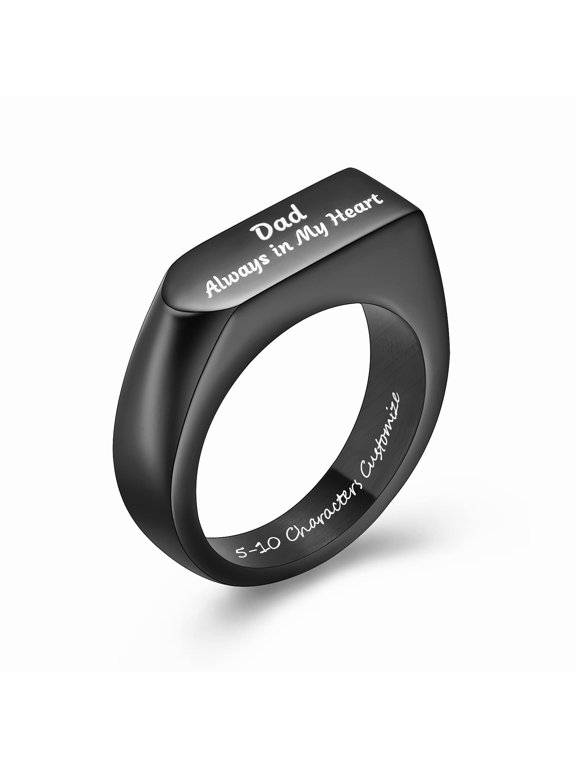 Personalize Wrench Urn Ring Memorial Cremation Jewelry for Ashes Holder Funeral Keepsake Finger Ring -Dad Always in My Heart