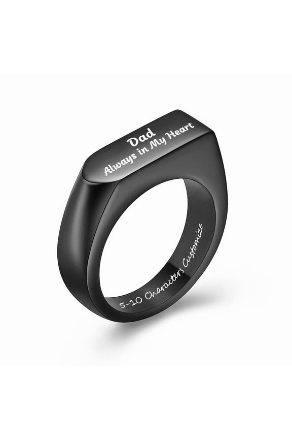 Personalize Wrench Urn Ring Memorial Cremation Jewelry for Ashes Holder Funeral Keepsake Finger Ring -Dad Always in My Heart