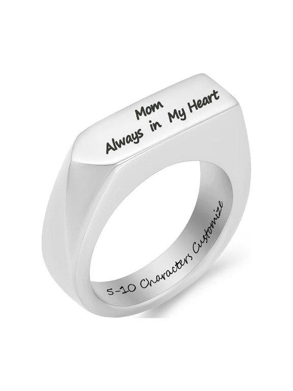 Personalize Wrench Urn Ring Mom Memorial Cremation Jewelry for Ashes Holder Funeral Keepsake Finger Ring
