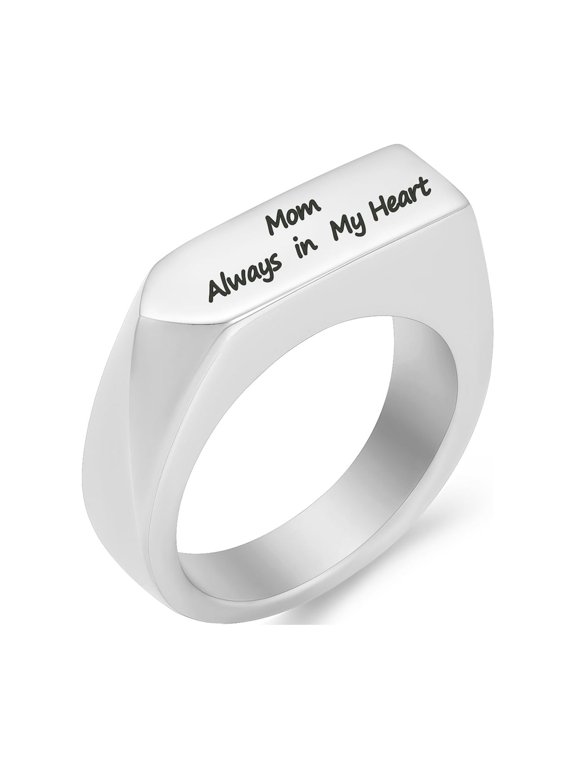 Personalize Wrench Urn Ring Mom Memorial Cremation Jewelry for Ashes Holder Funeral Keepsake Finger Ring
