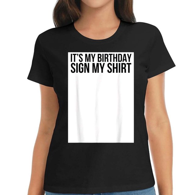 Personalize Your Party Funny Birthday TShirt Design and Autograph My Tee