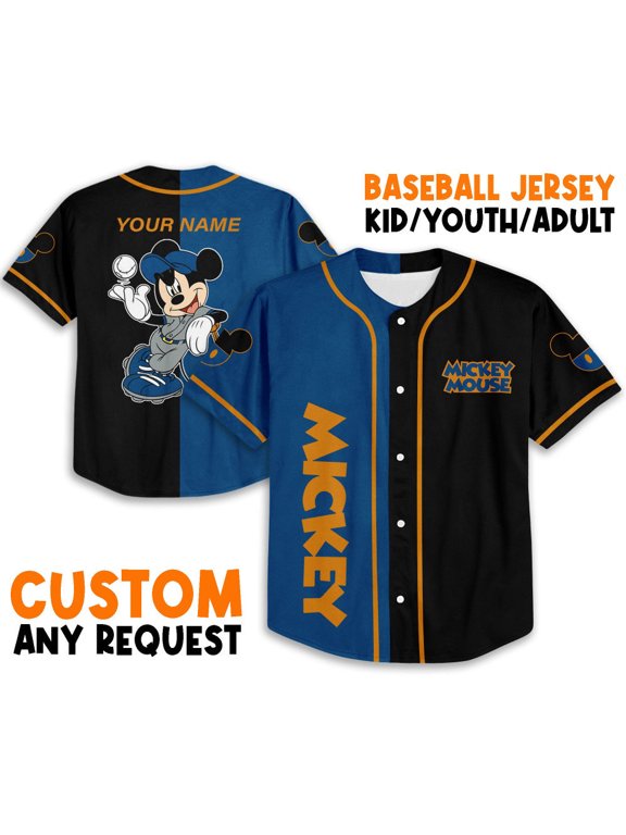 Personalize mickey disney Jersey, Disney Baseball Jersey Shirt, Cute Gifts For Fans Disney