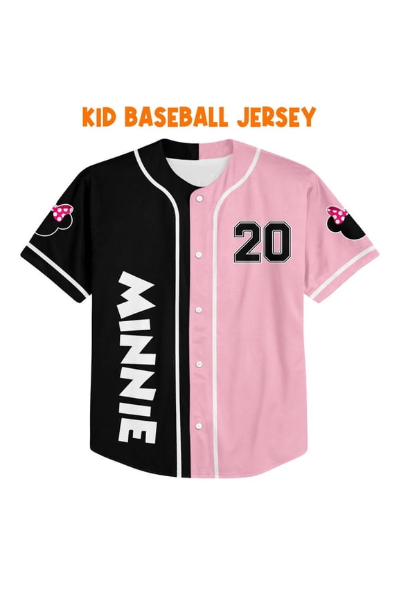 Personalize minnie jersey, Disney Baseball Jersey Sports, Cute Gifts For Fans Disney, Best