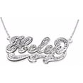 thumbnail image 1 of Personalized 0.15 Carat Diamond Nameplate Pendant Necklace Sterling Silver or Yellow Gold Plated Silver.  Special Order, Made to Order. PNK062SSW, 1 of 2