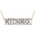 thumbnail image 1 of Personalized 0.25 CTW Diamond Block Nameplate Pendant Necklace 14K Yellow or 14K 14K White Gold.  Special Order, Made to Order. PNK073Y, 1 of 2