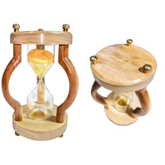 Personalized 10 Min Wooden Sand Timer Hourglass Timer Decorative-Round Base