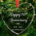 thumbnail image 1 of Personalized 10th Wedding Anniversary Ornament - 10 Years Anniversary for Husband, Wife - 10 Year of Marriage - Happy 10th Wedding Gifts for Couple, Parents, Mom, Dad, Mr, Mrs, Women, Men, 1 of 6