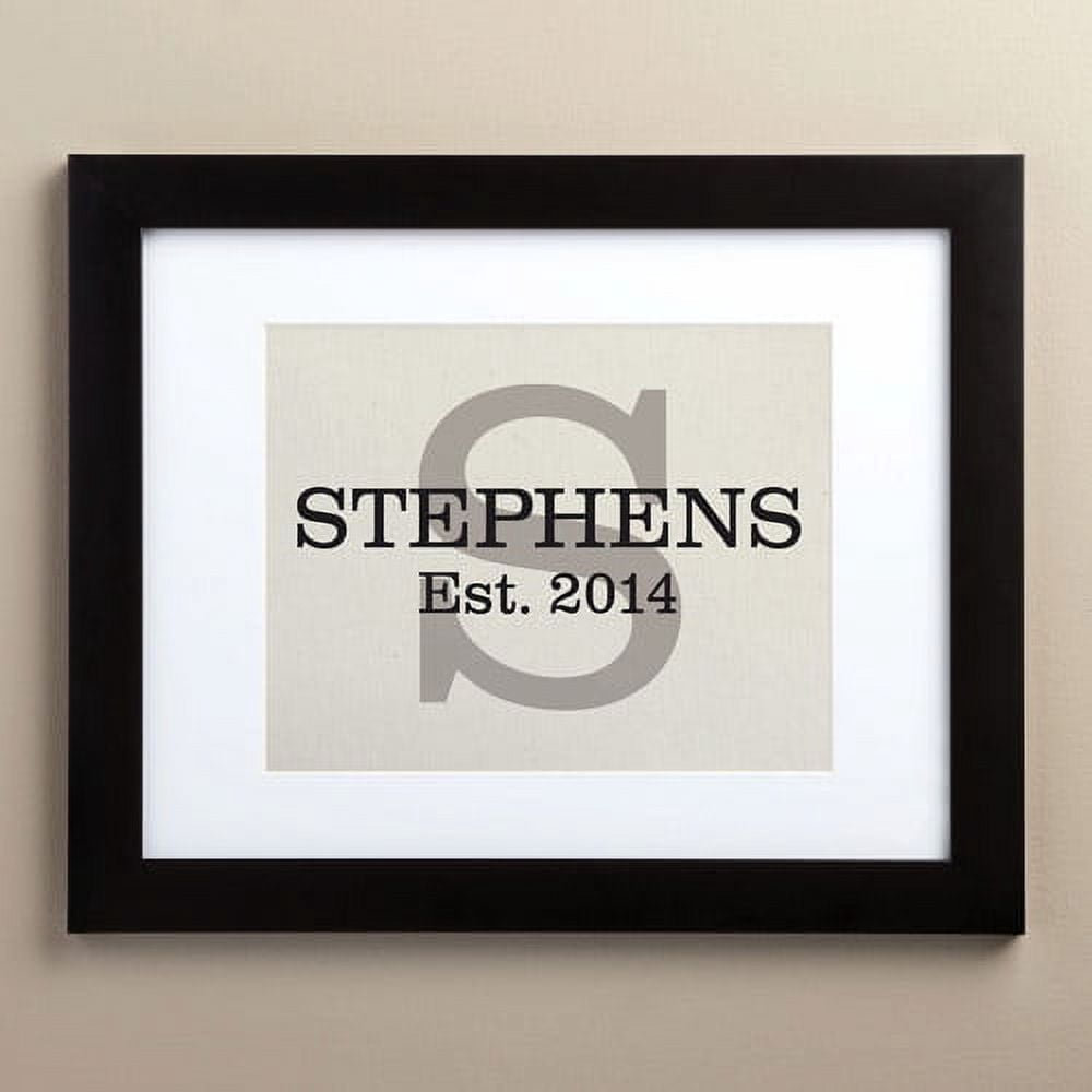Personalized 11" x 14" Framed Family Print, Beige