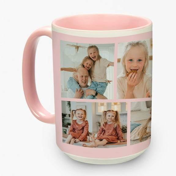 Personalized 15 oz Pink Barbie Mug, Heart Friends