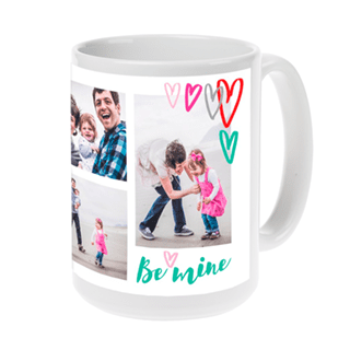 Personalized 15oz White Ceramic Mug Custom Photo & Text Coffee Cup
