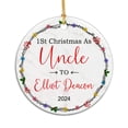 thumbnail image 1 of Personalized 1St Christmas As Uncle Ornament, Customized First Christmas As Uncle Ceramic Ornament, Gift for New Uncle, Decorations Tree, Uncle Gift, Uncle Christmas Ornament for Hanging Tree PgJwnI, 1 of 6