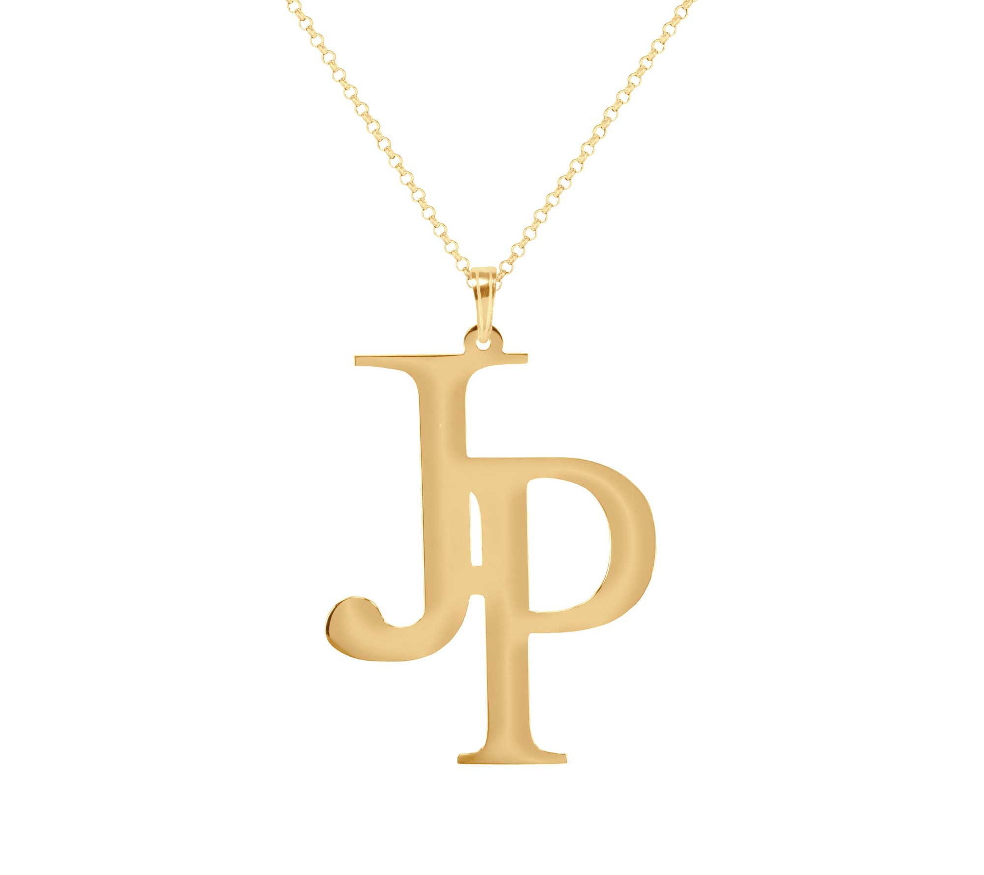 14K Gold Monogram Necklace